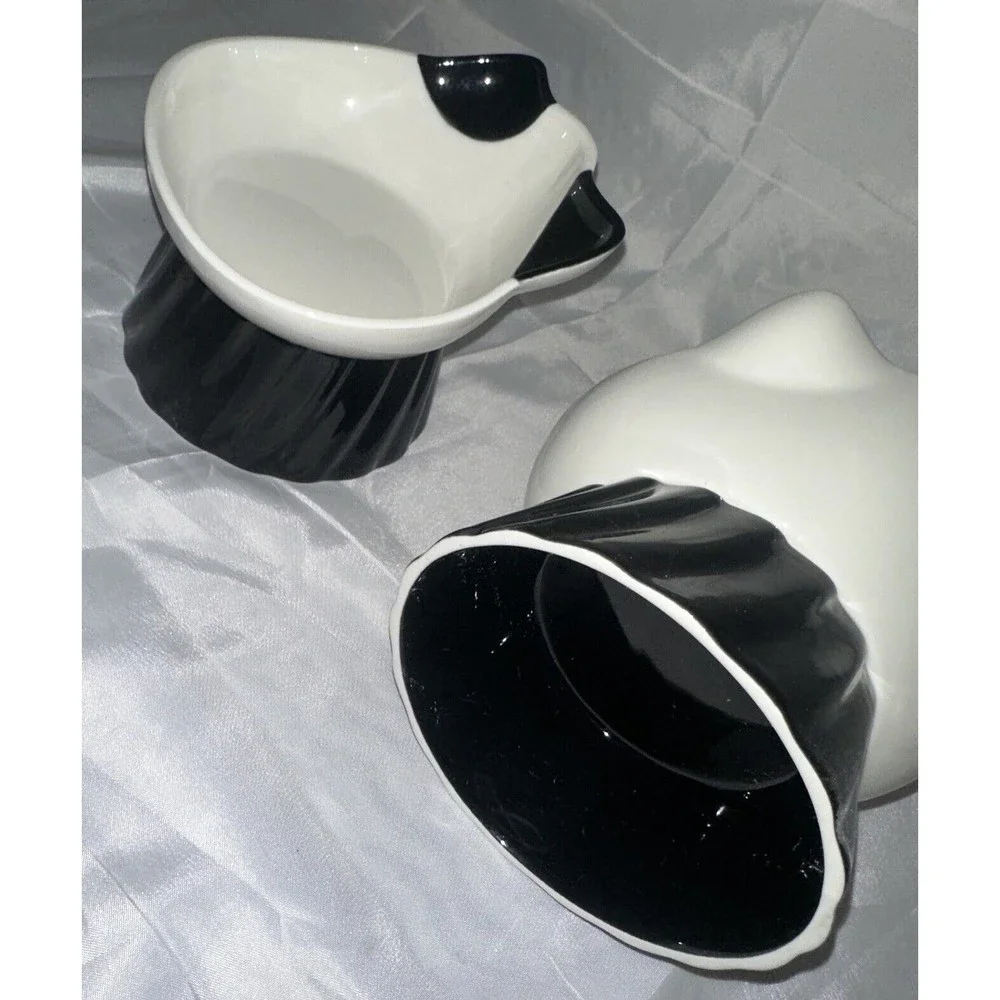 Porcelain Cat Food Bowls Feeding Skid Water Bowls High Snack Bowl Tilted Raised